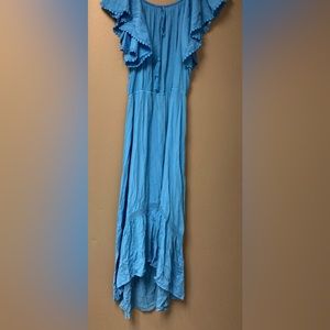 💛TODAY***$10***Tried and Tru asymmetrical “whimsical blue” dress.